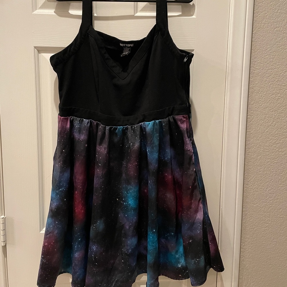 Soft and stretchy galaxy dress